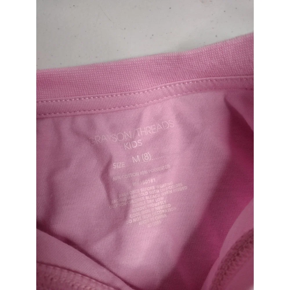 Grayson Threads‎ Kids Pink Laguna Beach Graphic T Shirt Size Medium 8